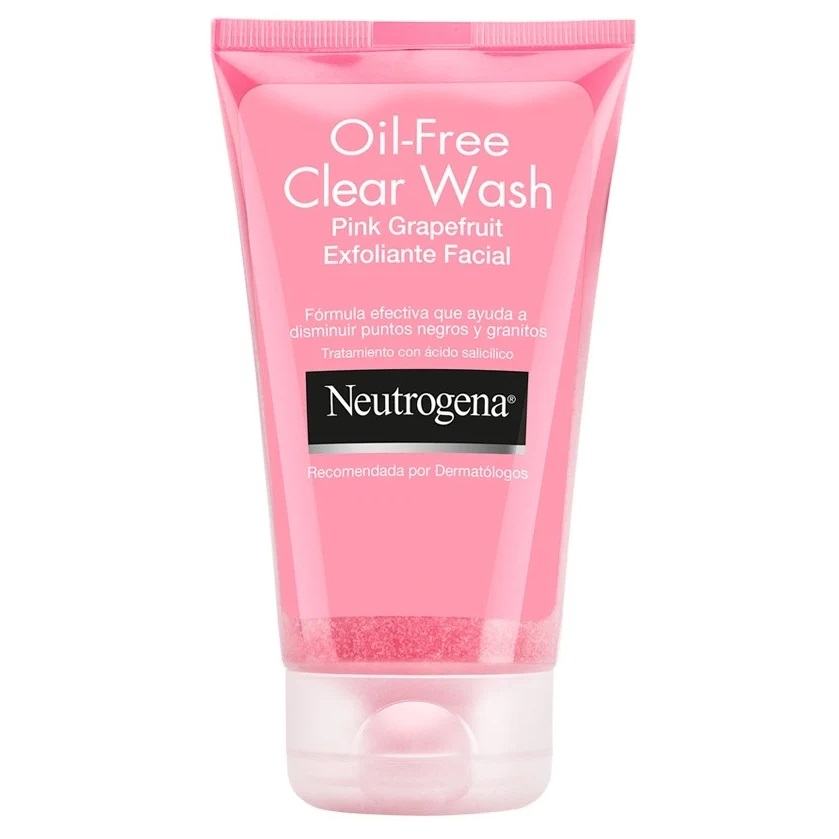 Neutrogena Oil-Free Clear Wash Gel Exfoliante Facial Pink Grapefruit 124 mL Johnson & Johnson