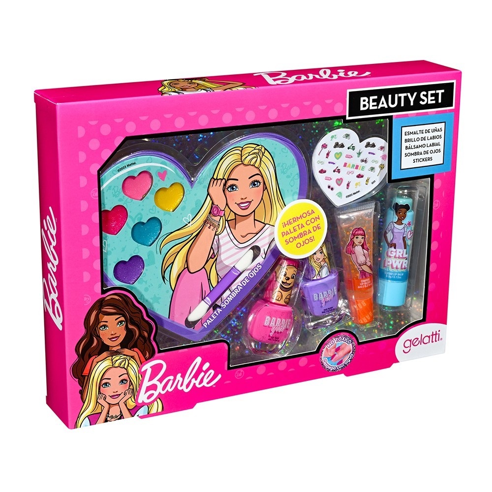 Barbie Beauty Set Esm.de Uñasx2+bals.lab.+pale.somb.ojos+bri.lab.+stk Gelatti