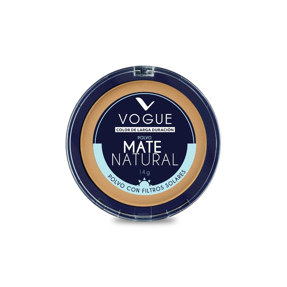 Vogue Polvo Compacto Mate Natural Larga Duración con FPS 14 g Arena