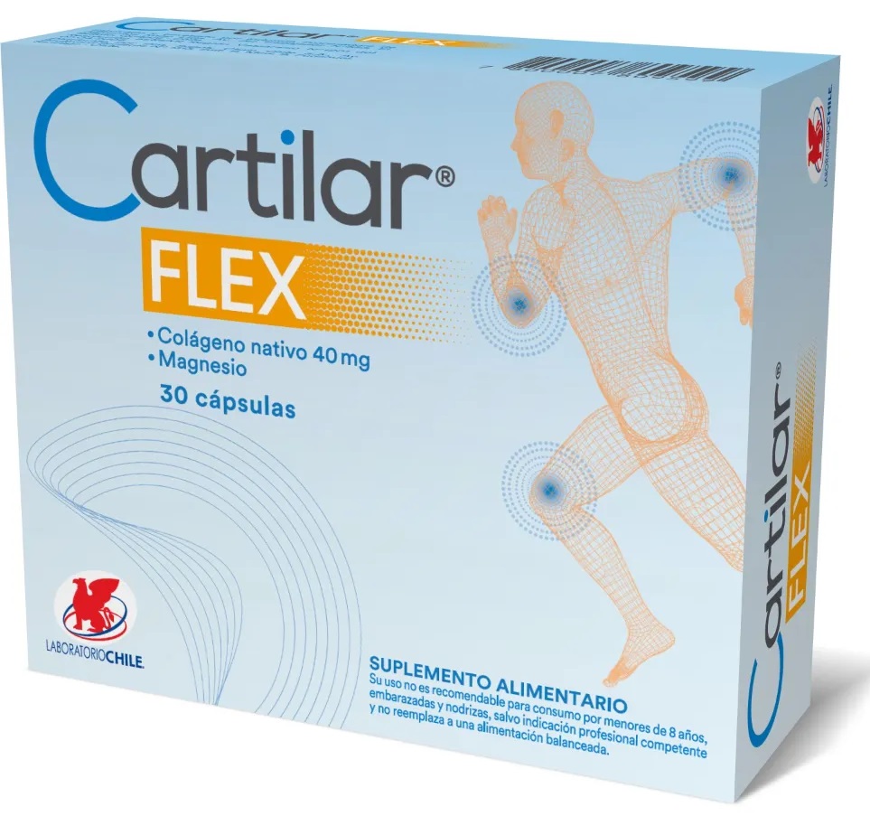 Cartilar Flex 40 mg 30 Cápsulas Laboratorio Chile