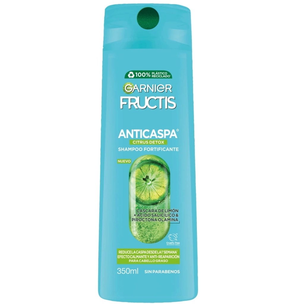 Fructis Shampoo Anticaspa Graso Citrus 350 mL