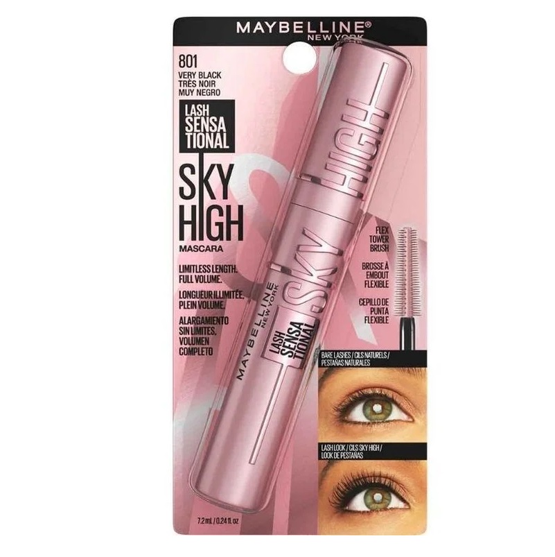 Maybelline Máscara de Pestañas Lash Sensational Sky High Lavable Negra 7.2 mL