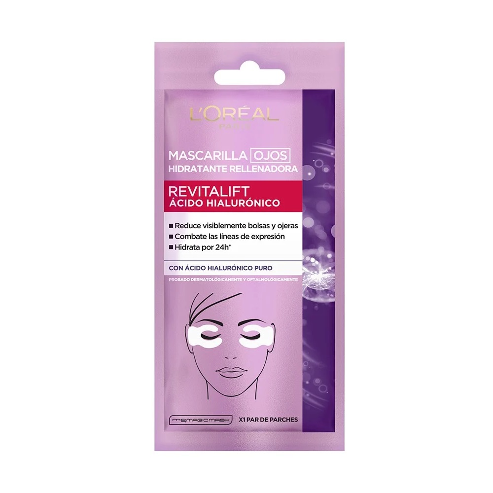 Mascarilla Ojos Anti-Edad Rellenadora Revitalift Ácido Hialurónico L'oreal