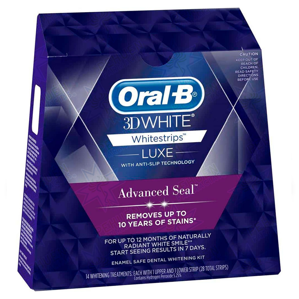 Oral B 3D White Whitestrips Luxe Cintas Blanqueadoras Dentales 28 Unidades P&G