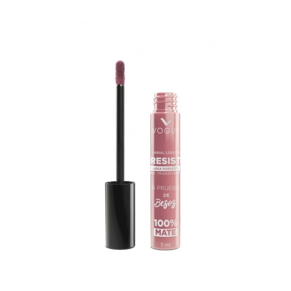 Vogue Labial Líquido Resist a Prueba de Besos 14 Hrs Mate Natural 3 mL