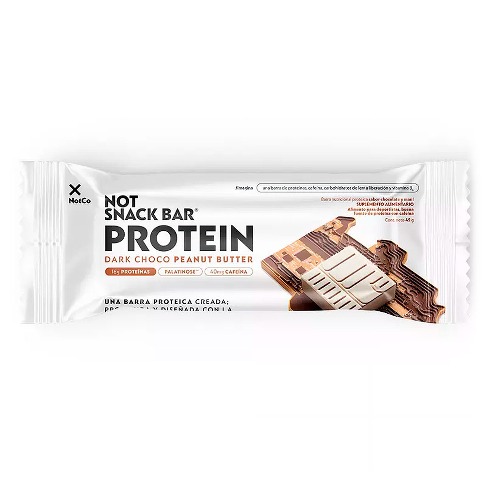 Not Snack Bar Proteína Dark Choco Peanut Butter 45 g NotCo