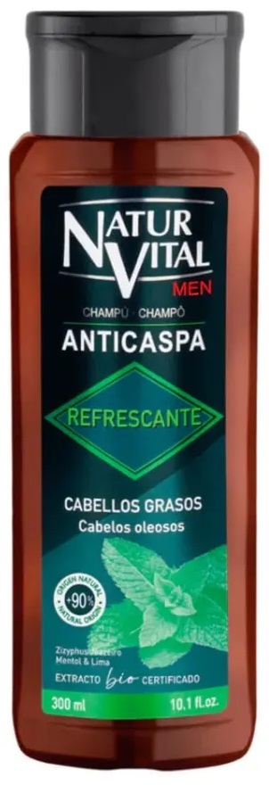 Naturvital Anticaspa Grasos Refrescante Shampoo 300 mL