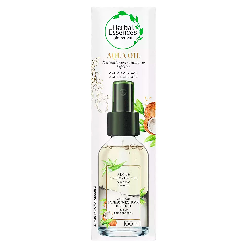 Herbal Essences Aqua Oil Aloe Antioxidante Extracto de Coco 100 mL