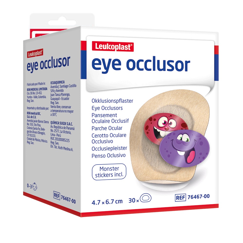 Leukoplast Eye Oclussor 30 Parches Oculares Infantiles con Diseño