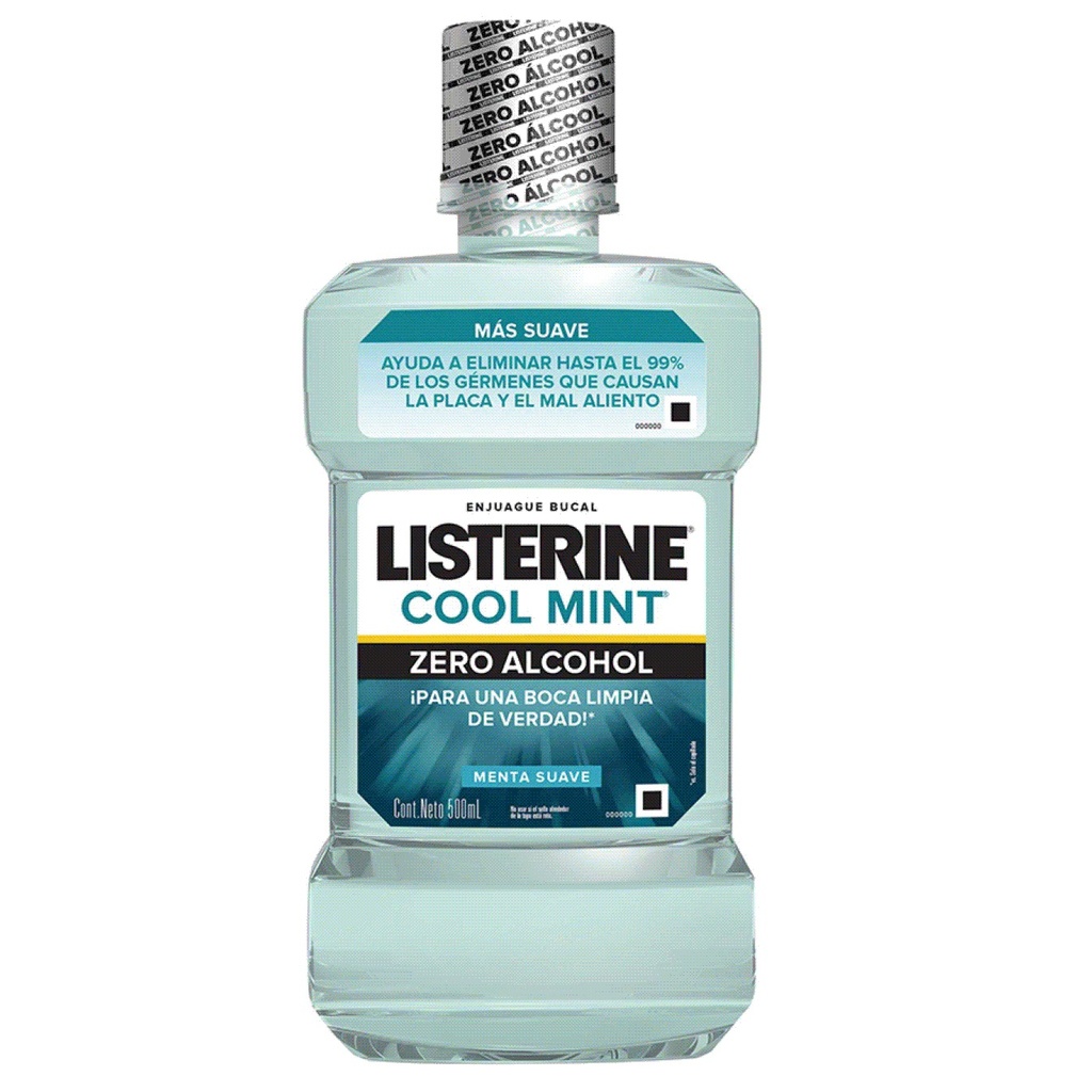 Listerine Zero Cool Mint Enjuague Bucal 500 mL Johnson & Johnson
