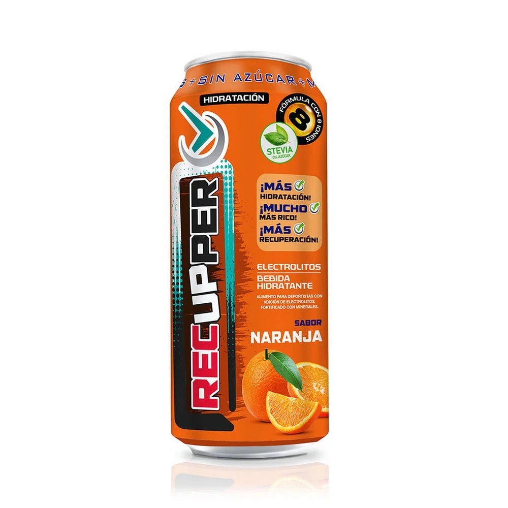 Recupper Bebida Hidratante Sin Azucar Sabor Naranja 473 mL