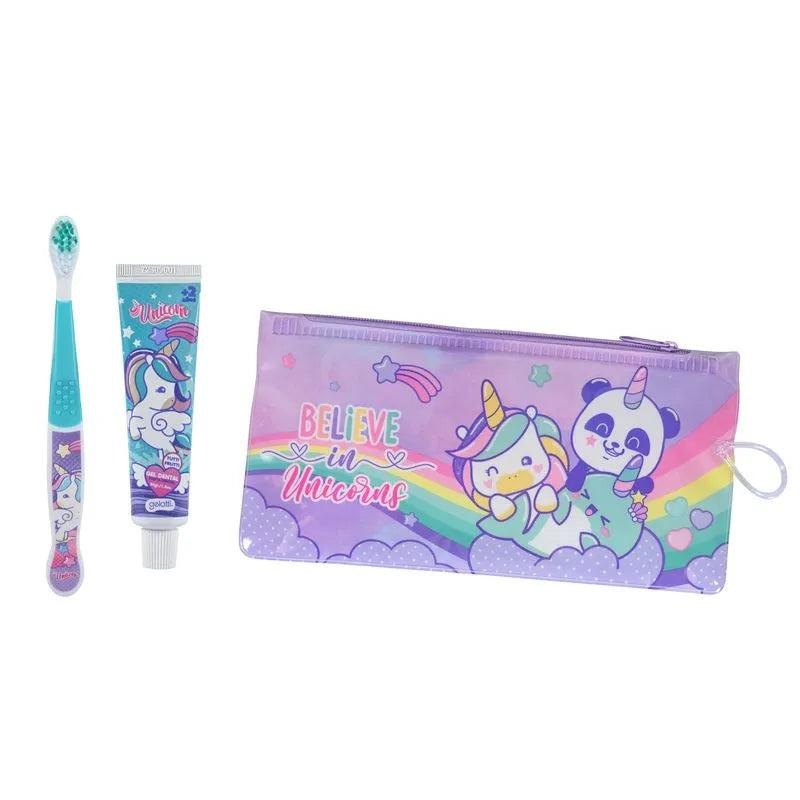 Unicorn Cepillo + Pasta Dental 50 g + Estuche Gelatti