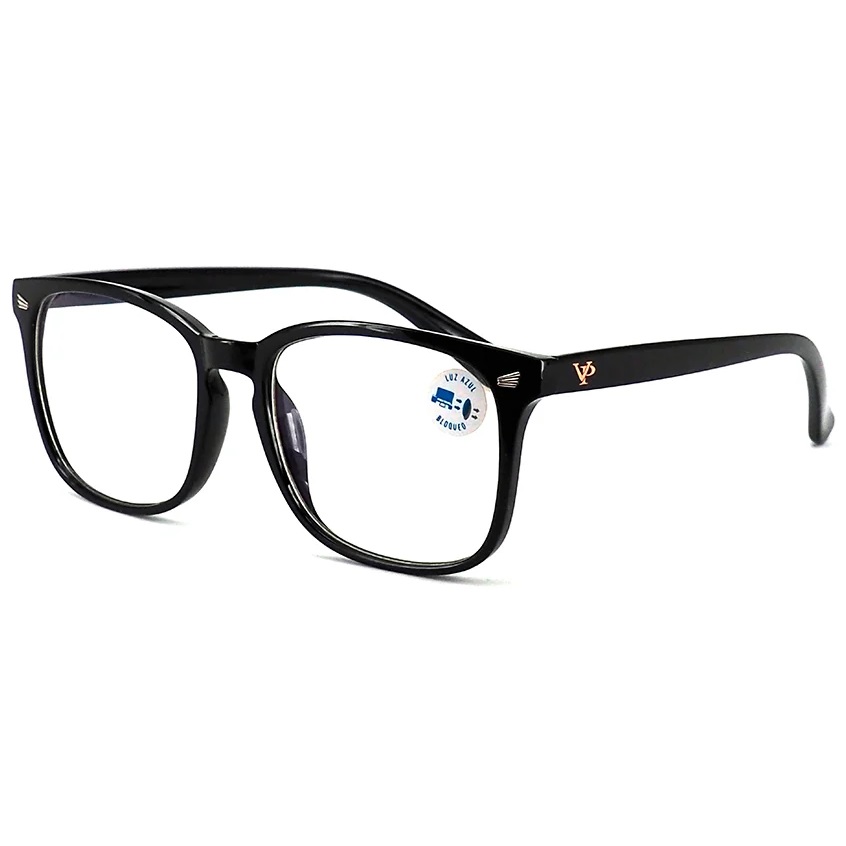 Lentes de Descanso Negros Anti Reflejo Luz Azul / Blue Light V-Polak