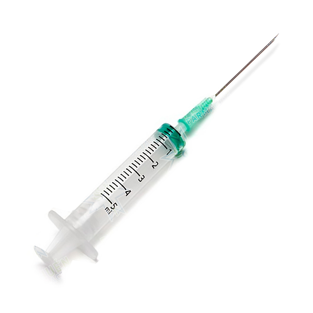 Jeringa 5 mL Luer Slip Aguja 21 G 1 ½" (Nipro)