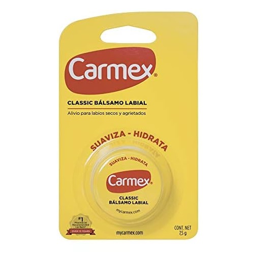 Carmex Bálsamo Labial Pote Clásico Labios Secos y Agrietados 7,5 g