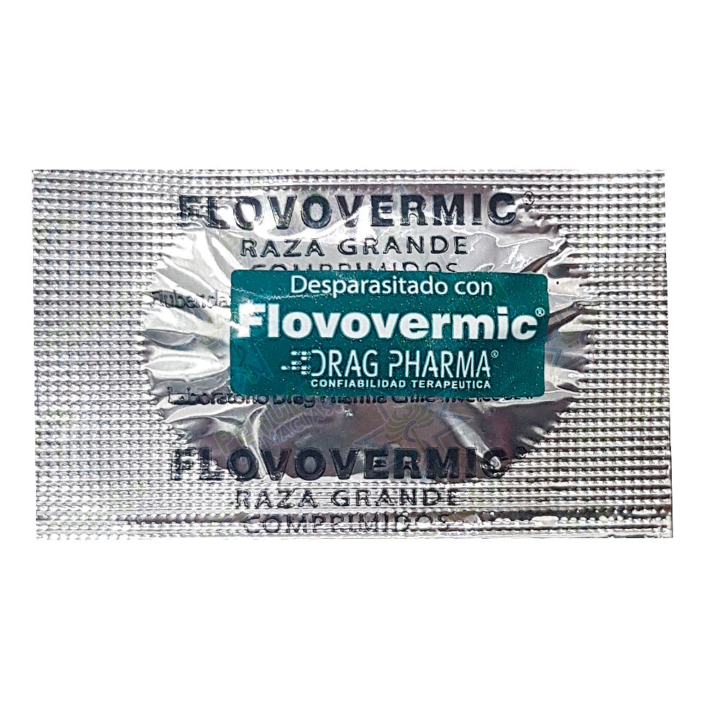 Flovovermic Perros Raza Grande (770/175/504) mg 1 Comprimido 35 kg Drag Pharma