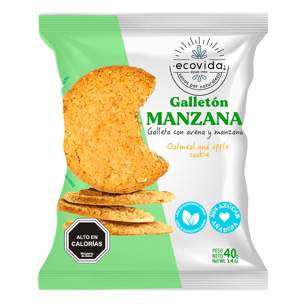 Ecovida Galletón Manzana Avena Sin Azúcar 40 g