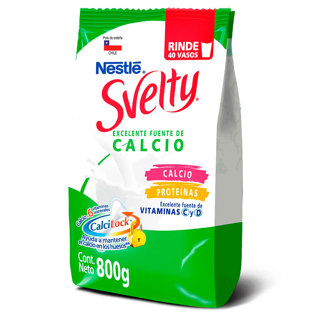 Svelty Calcio 800 g Leche Descremada en Polvo con Calcilock Nestlé