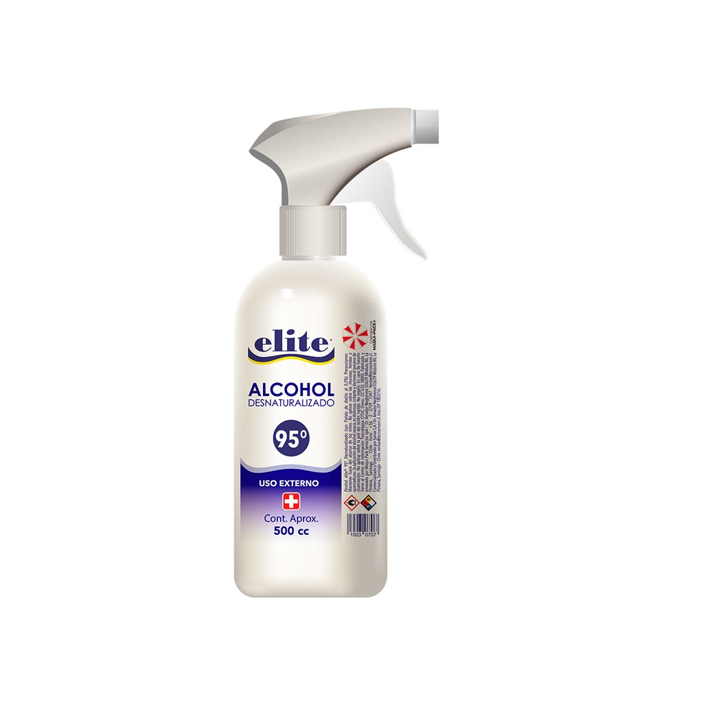 Elite Alcohol Desnaturalizado 95° 500 mL con Gatillo Sanax