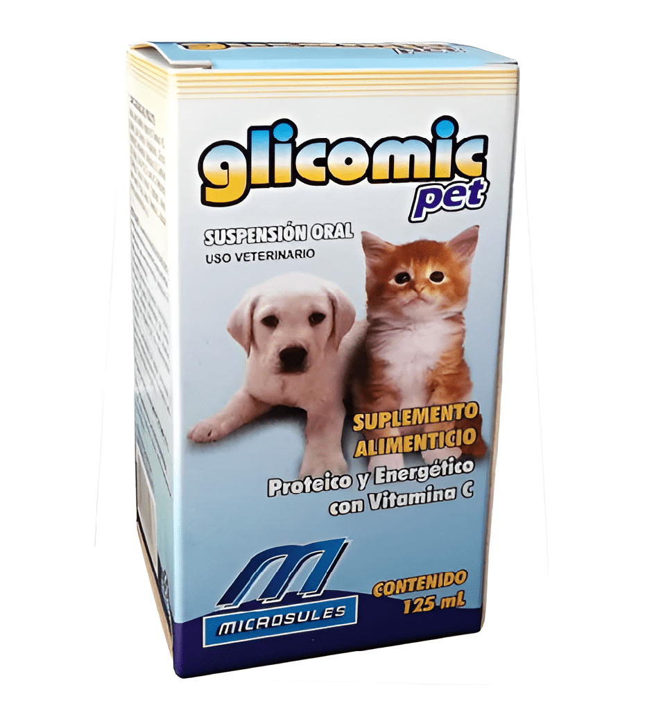 Glicomic Pet Perro/Gato Suspensión Oral Proteico y Energético 125 mL Microsules