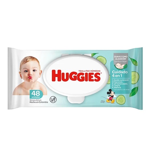 Huggies Cuidado 4 en 1 48 Toallitas Húmedas Kimberly Clark