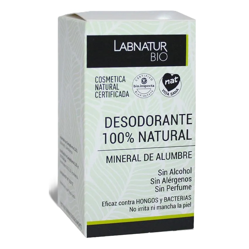 LabNatur Bio Desodorante Barra 100% Natural Mineral de Alumbre Potásico 120 g