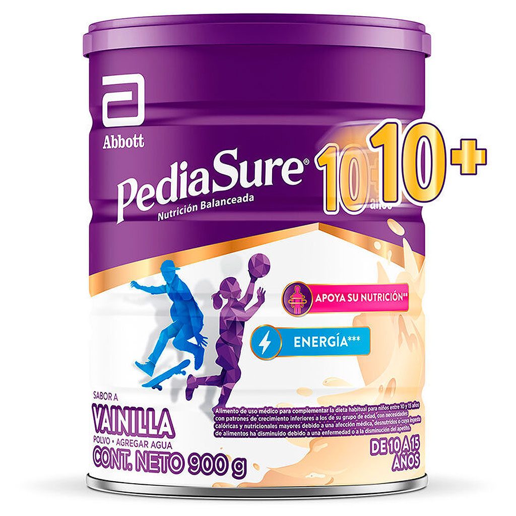 PediaSure 10+ Vainilla 900 g Fórmula Láctea Crecimiento Adolescentes 10 a 15 Años Abbott