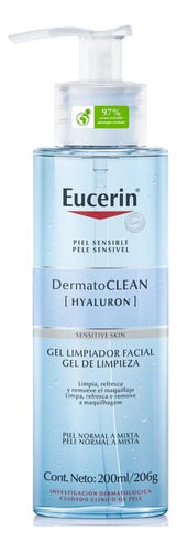 DermatoClean Hyaluron Gel de Limpieza Facial Piel Normal a Mixta 200 mL Eucerin