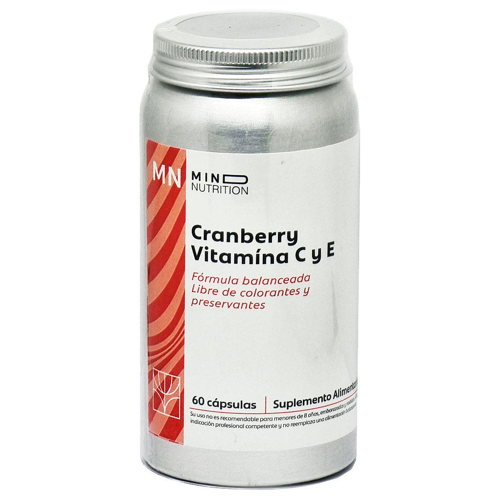 Cranberry Vitamina C y E (400/95/4,5) mg 60 Cápsulas Mind Nutrition