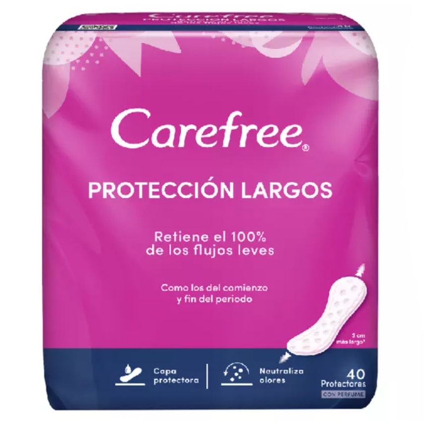 Carefree 40 Protectores Diarios Largos Johnson & Johnson