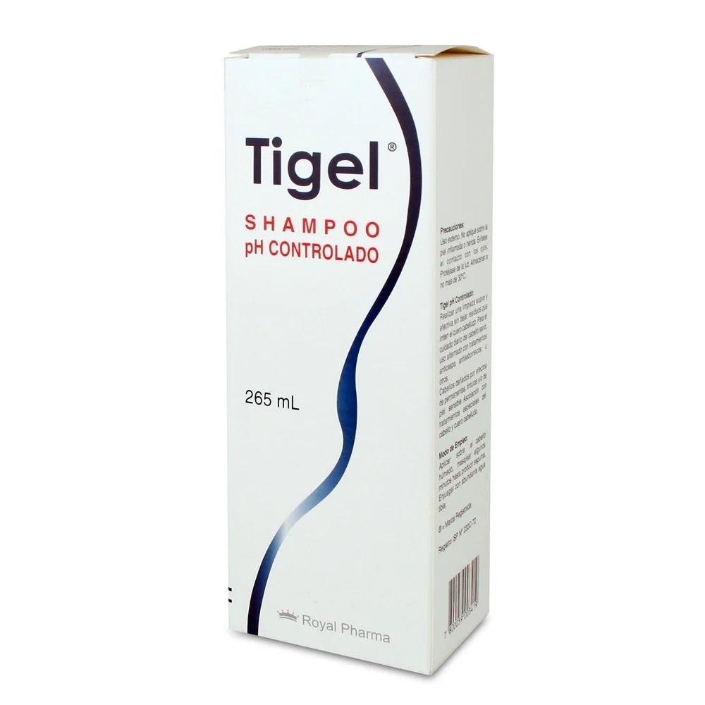 Tigel pH Controlado 265 mL Shampoo Pieles Sensibles Uso Frecuente Royal Pharma - Megalabs