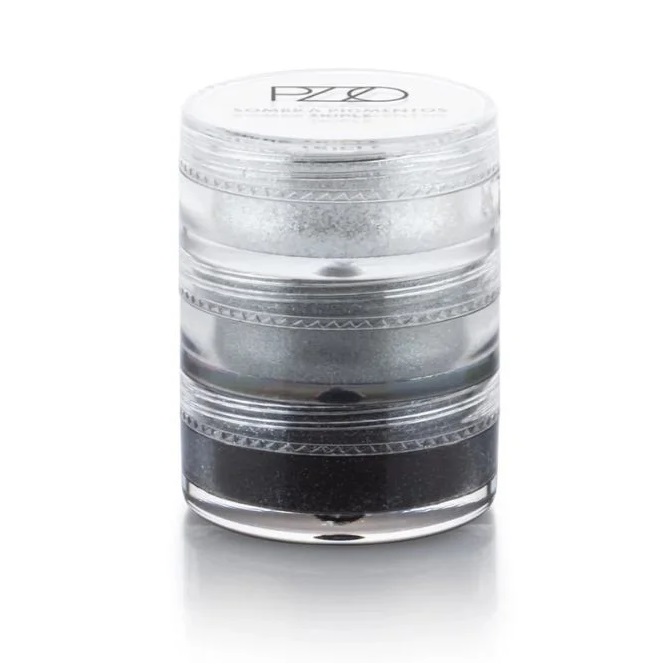 Petrizzio Trio Sombra de Ojos Pigmentos Triple Silver