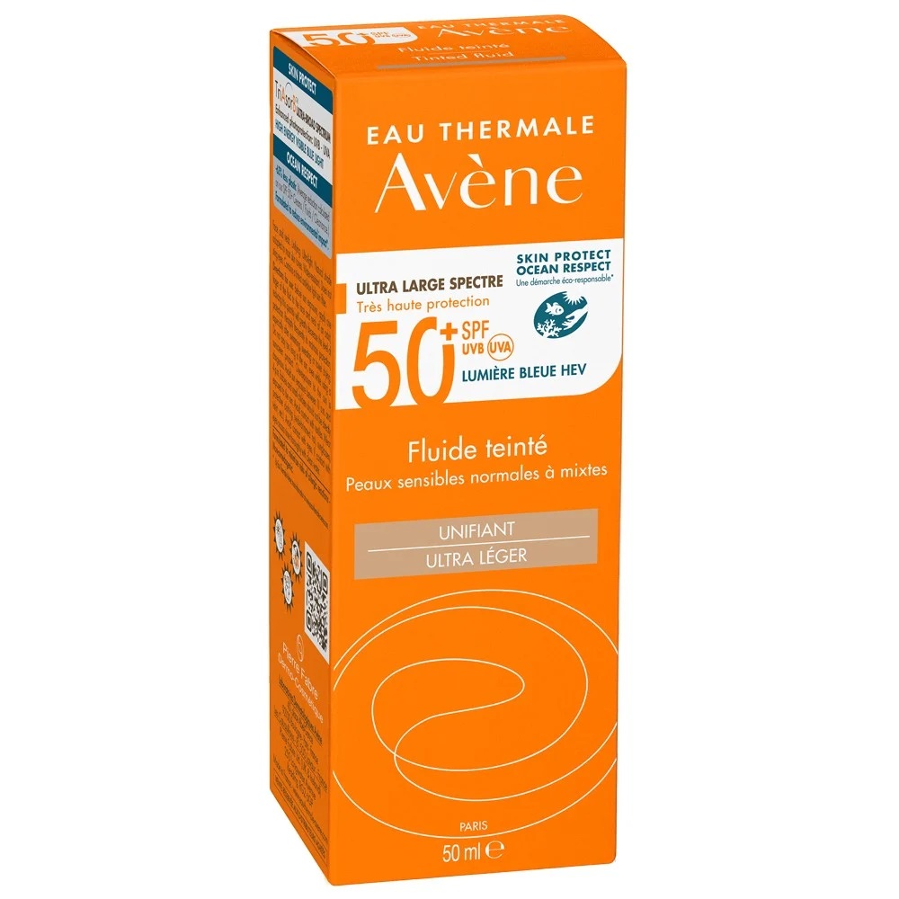 Avène Bloqueador Fluido Fps 50+ con Color 50 mL Pierre Fabre