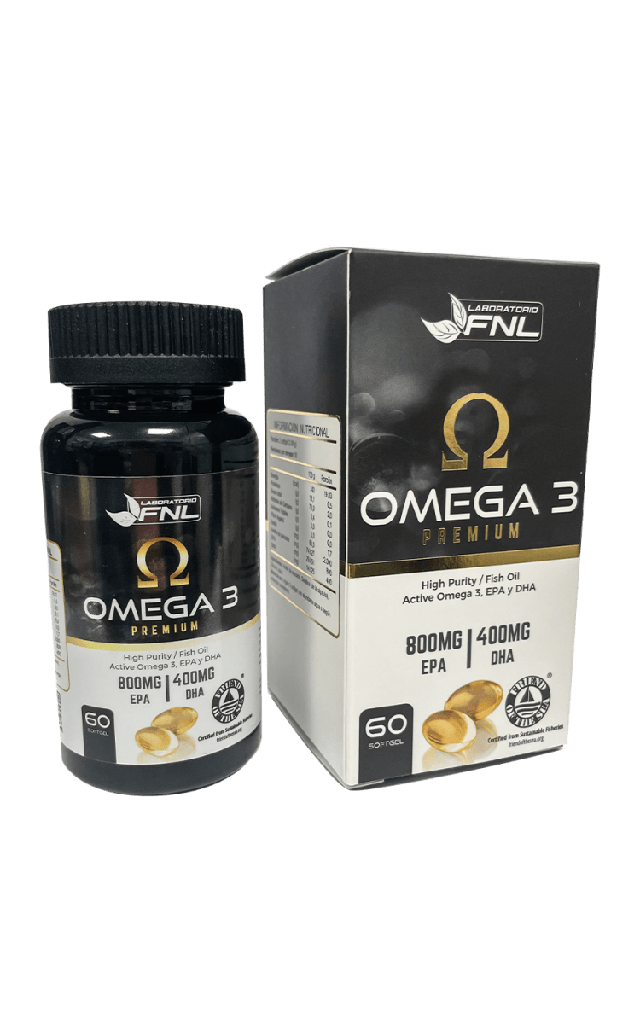 Omega 3 Premium Alta Pureza 60 Cápsulas Blandas FNL