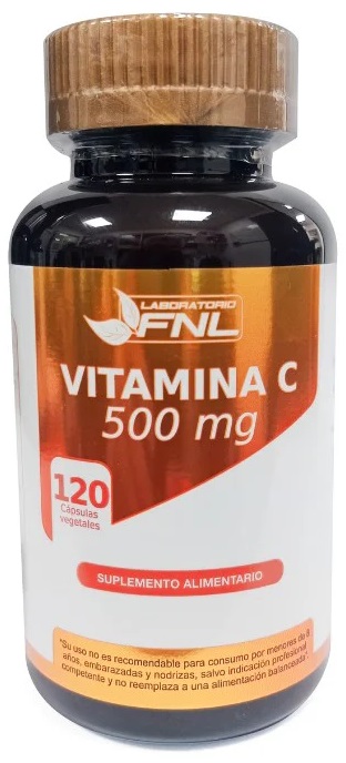 Vitamina C 500 mg 120 Cápsulas Veggies FNL