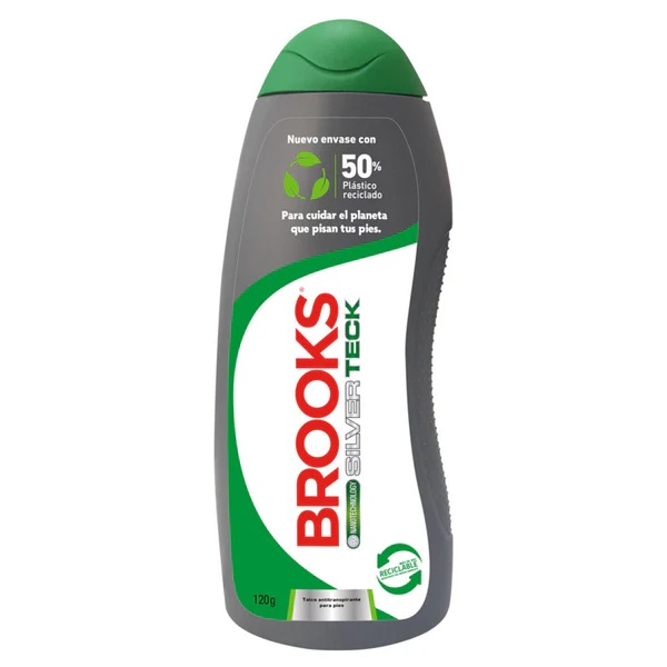 Brooks Silver Teck Talco Desodorante para Pies 120 g Davis
