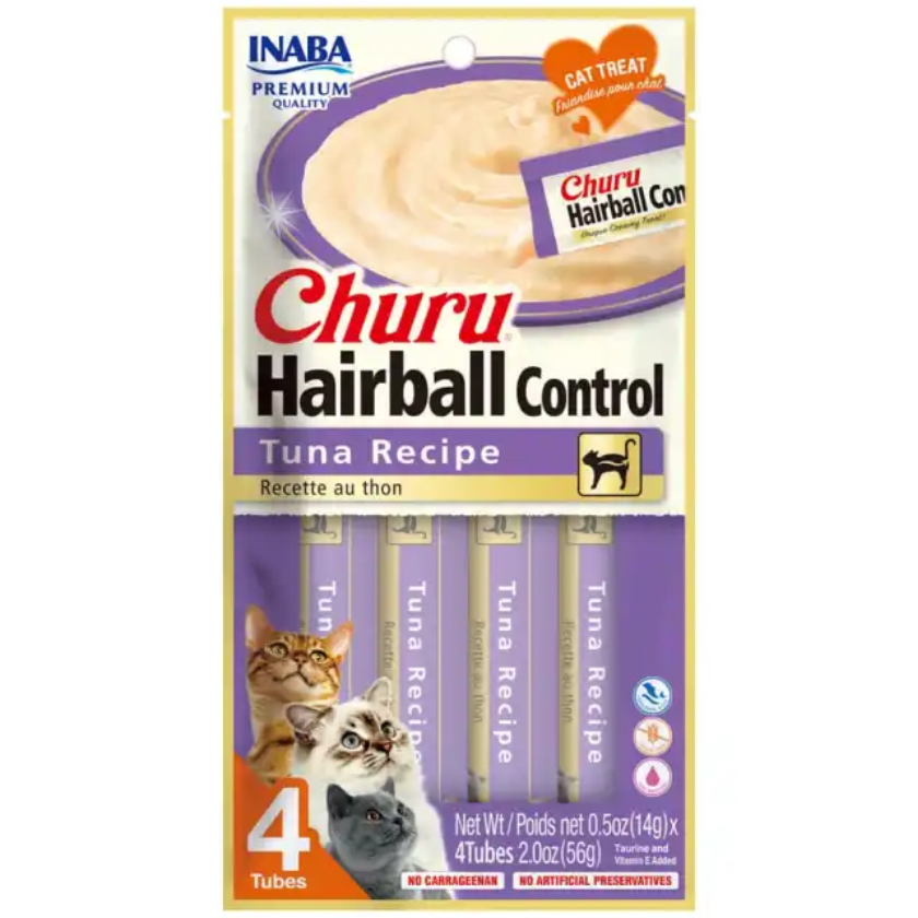 Churu Bolas de Pelos Atún Snack Cremoso Gatos 4 sachet x 14 g