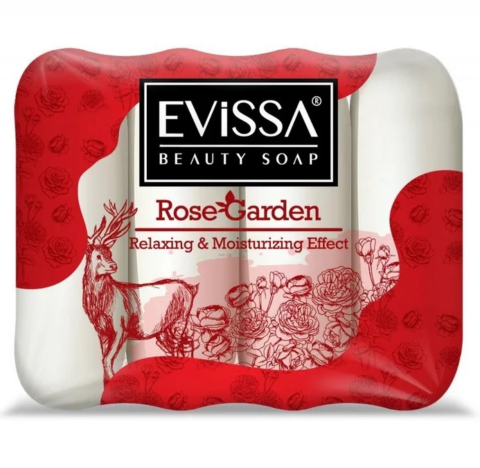 Evissa Beauty Soap Rose Garden 4 Jabones en Barra 70 g