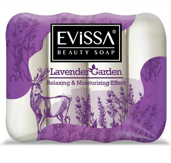 Evissa Beauty Soap Lavender Garden 4 Jabones en Barra 70 g