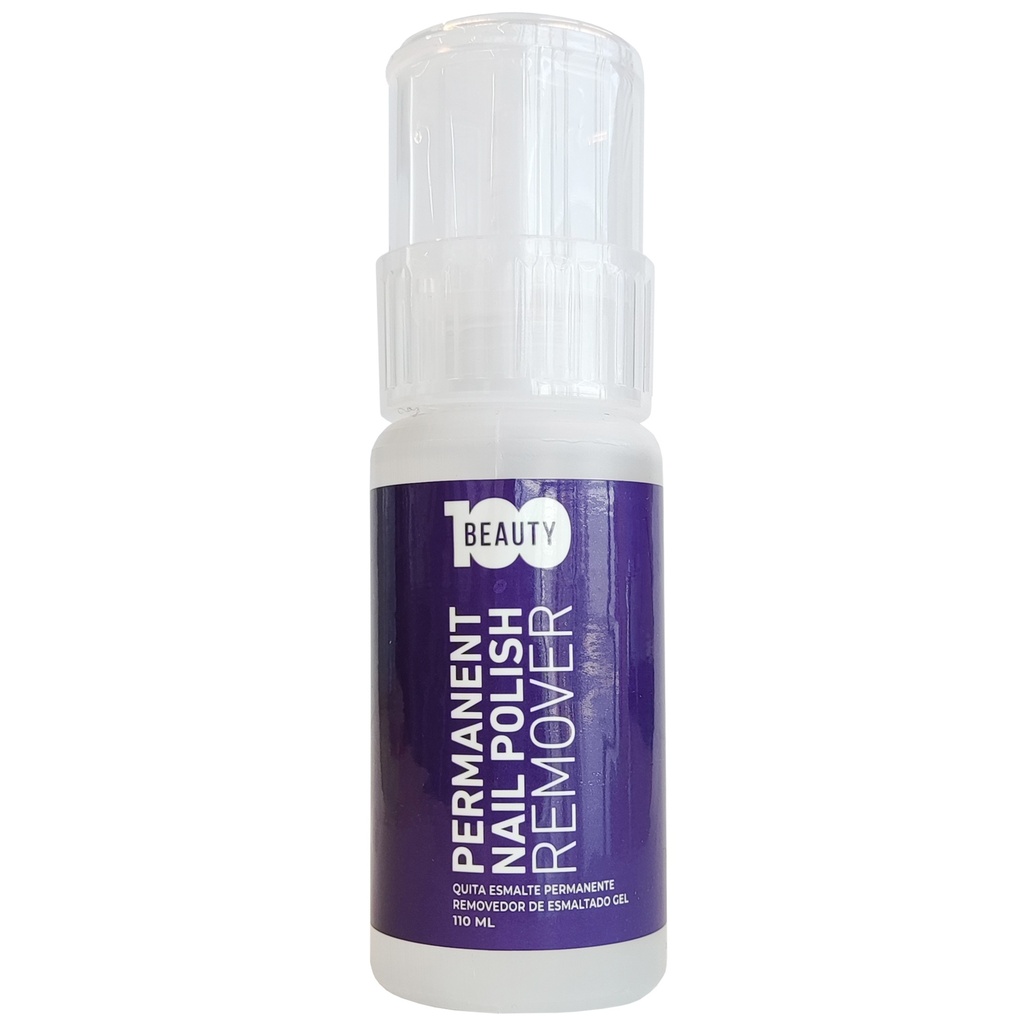 Beauty 100 Quitaesmalte Removedor de Esmalte Permanente y Uñas Acrílicas 110 mL