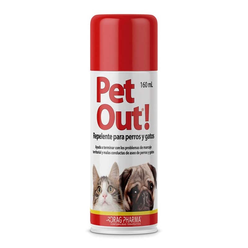 Pet Out Repelente Perros y Gatos Spray 160 mL Drag Pharma