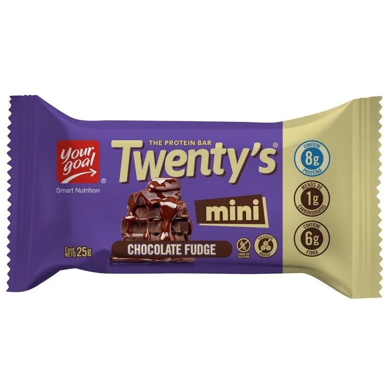 Twenty's mini Chocolate Fudge Barra de Proteína 25 g Your Goal