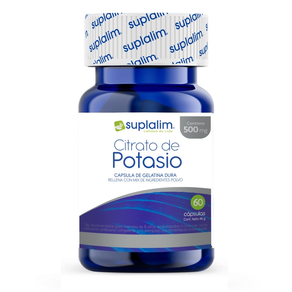 Citrato de Potasio 60 Cápsulas Suplalim