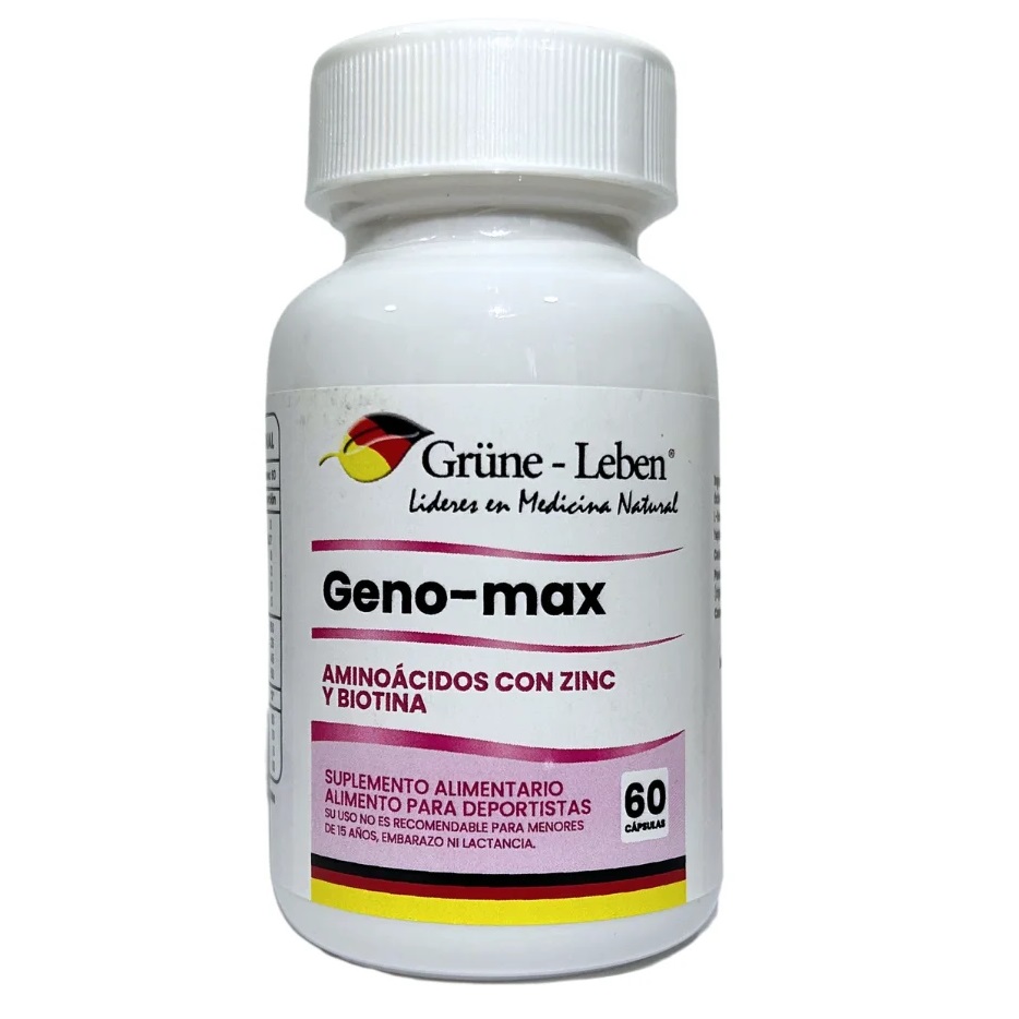 Geno-max Colágeno+Aminoácidos+Biotina+Vit. C+Selenio 60 Cápsulas Grune Leben