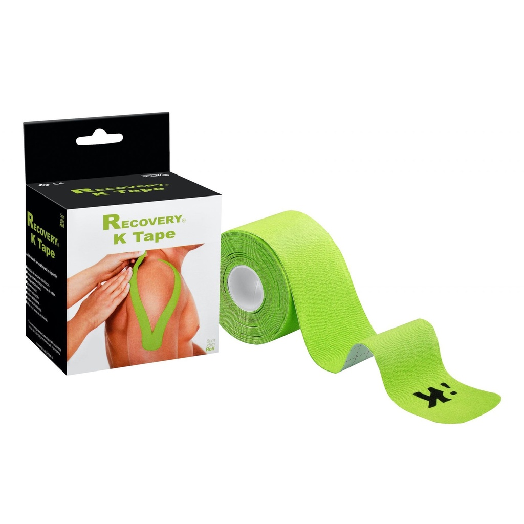Recovery K Tape Verde Venda Adhesiva Precortada 20 Tiras 5 cm x 5 m