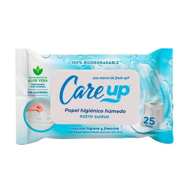 Care Up Papel Higiénico Húmedo Biodegradable 25 Hojas