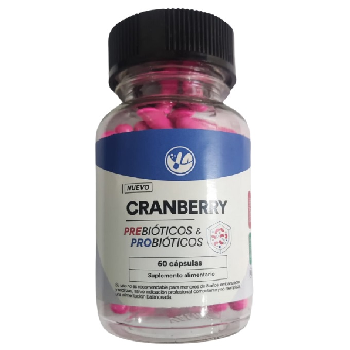 Cranberry Prebióticos y Probióticos 60 Cápsulas Natural Farm