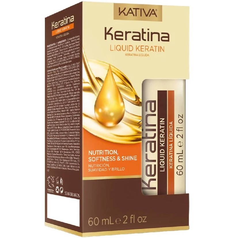 Kativa Keratina Líquida Capilar Nutrición Suavidad y Brillo 60 mL