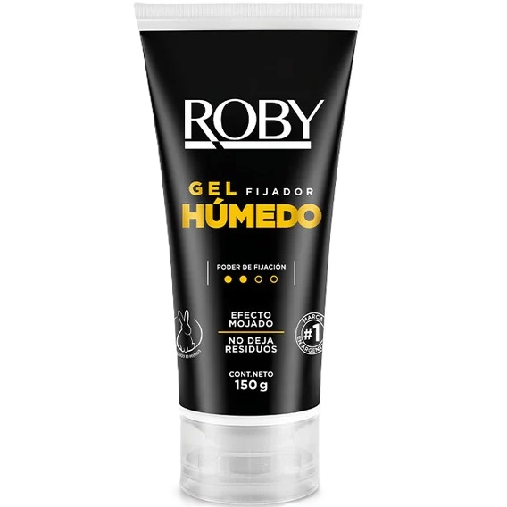 Roby 150 g Gel Capilar Fijador Efecto Mojado Lab. Cuenca