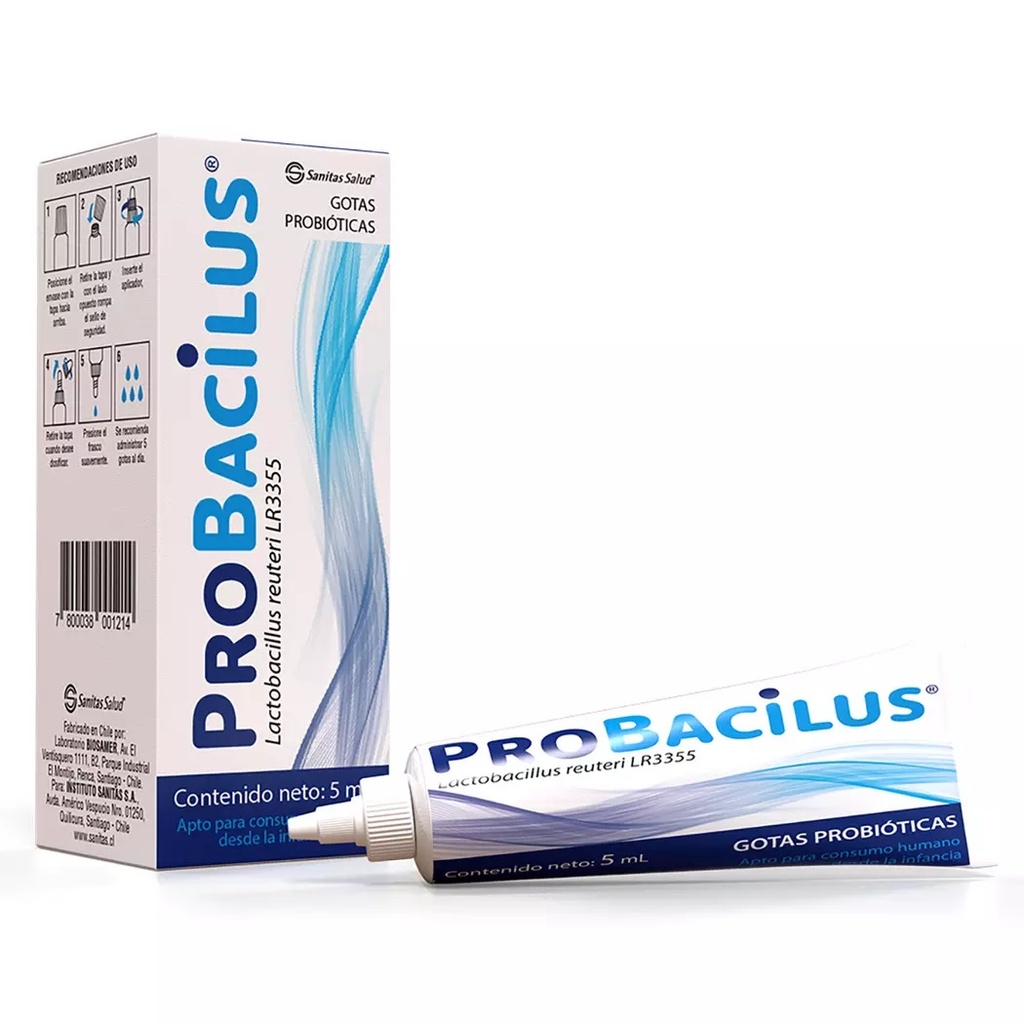 ProBacilus 100 mill. UFC/0,2mL L. Reuteri Gotas Suspensión Oral 5 mL Sanitas*